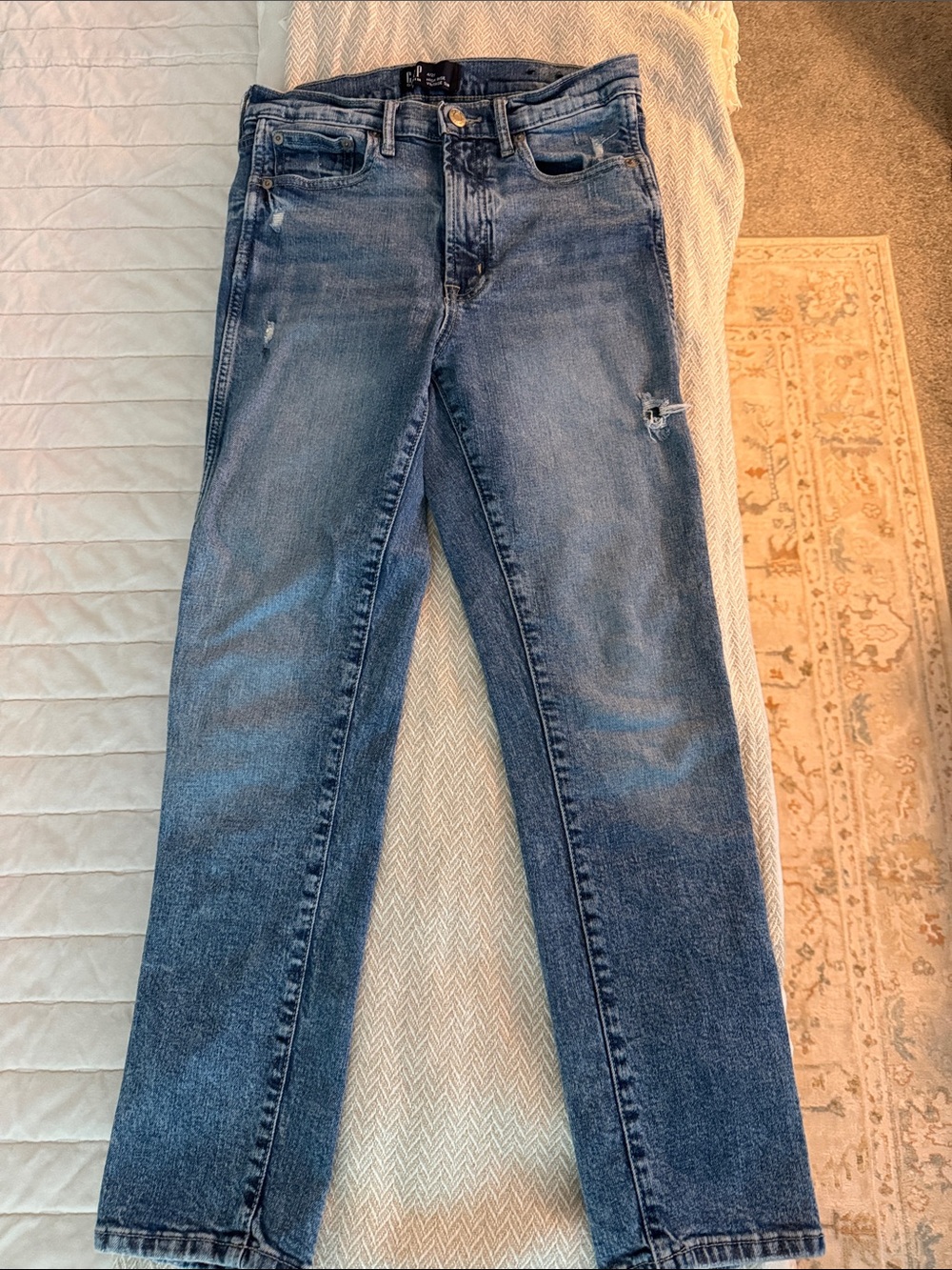 GAP Women's Medium Blue Straight-Leg Jeans
